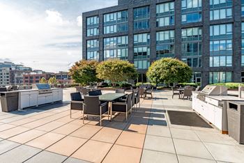Rooftop grill and patio